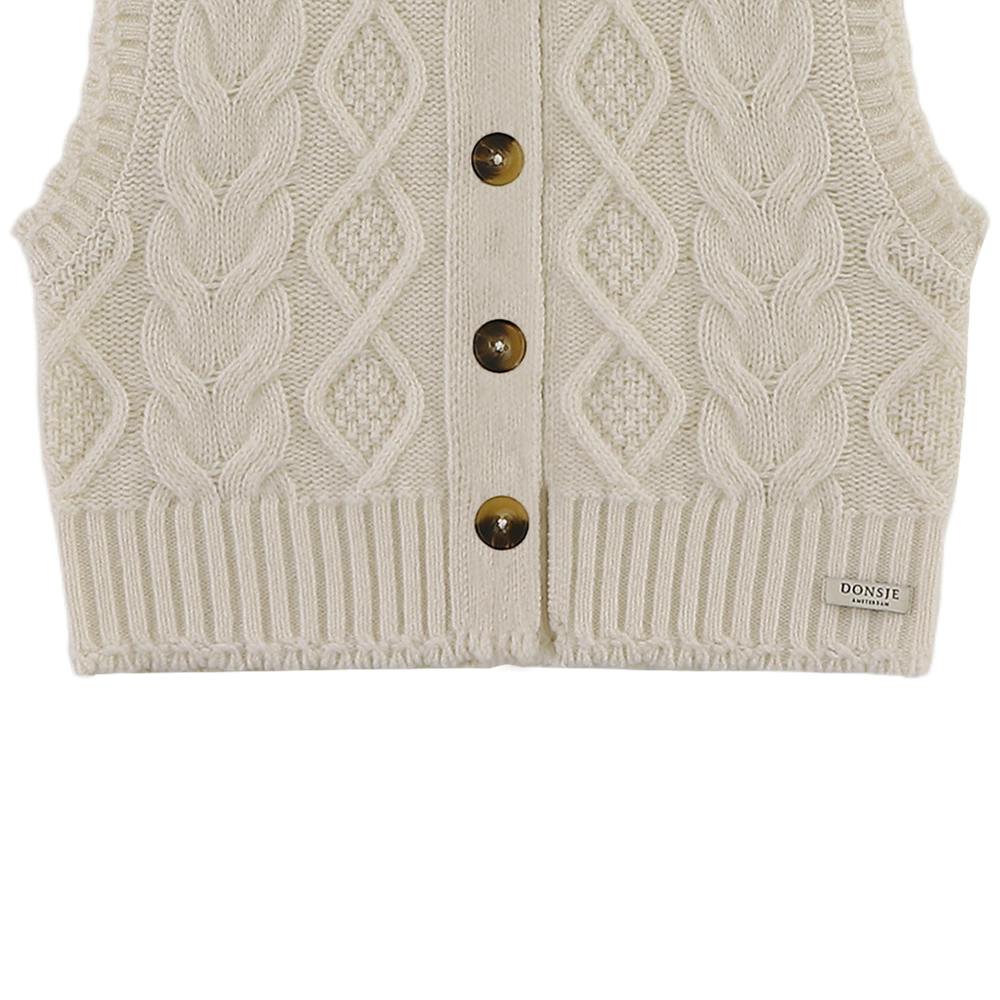 Landien Merino Wool Vest | Crispy White