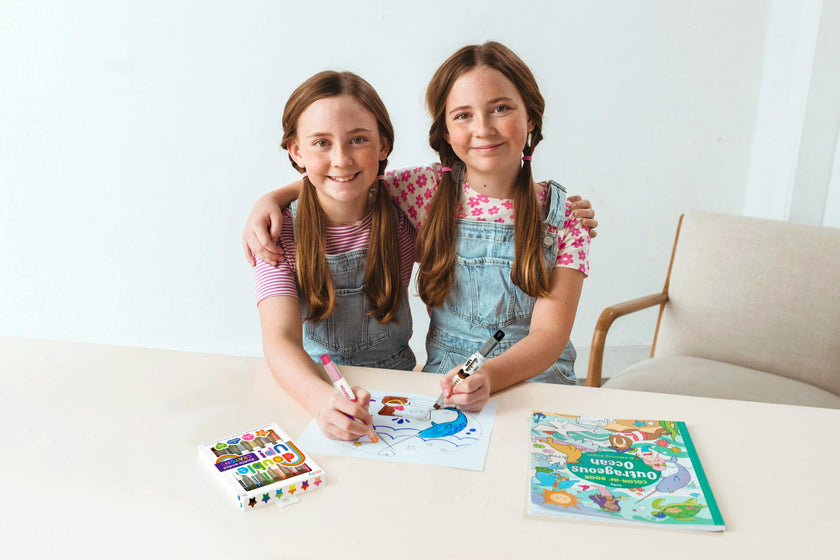Double Up! Double-Ended Crayons - 12 Colors - Set of 6