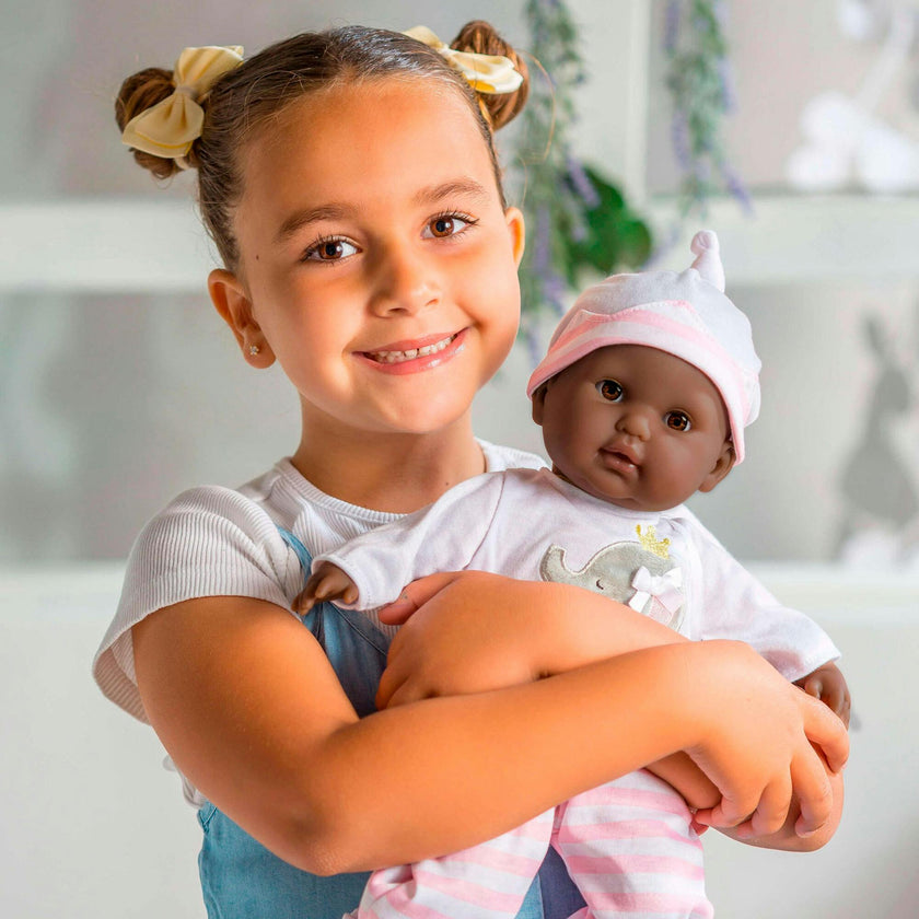 Nonis Boutique: 15" Doll - African American - Pink 10pc