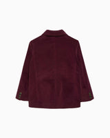 Hamish Velvet Blazer in Claret