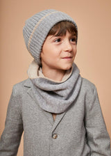 The Cashmere Beige Grey Reversible Snood