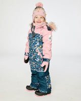 Kids One Piece Discover Snowsuit Blue and Pink Unicorn Print
