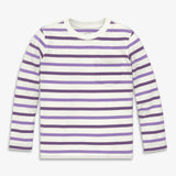 Kids long sleeve pocket tee in multi-stripe