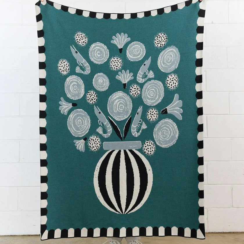 Le Bouquet Knit Blanket