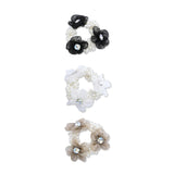 Pearl Flower Scrunchie Set