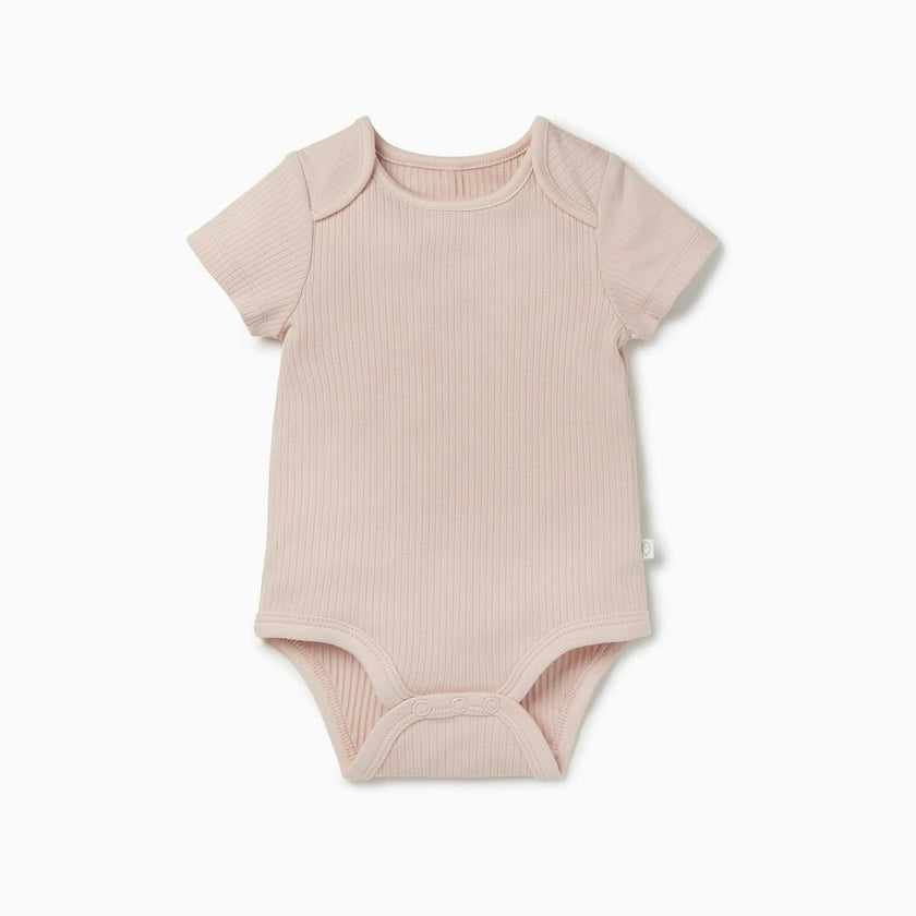 Ribbed Short Sleeve Bodysuit