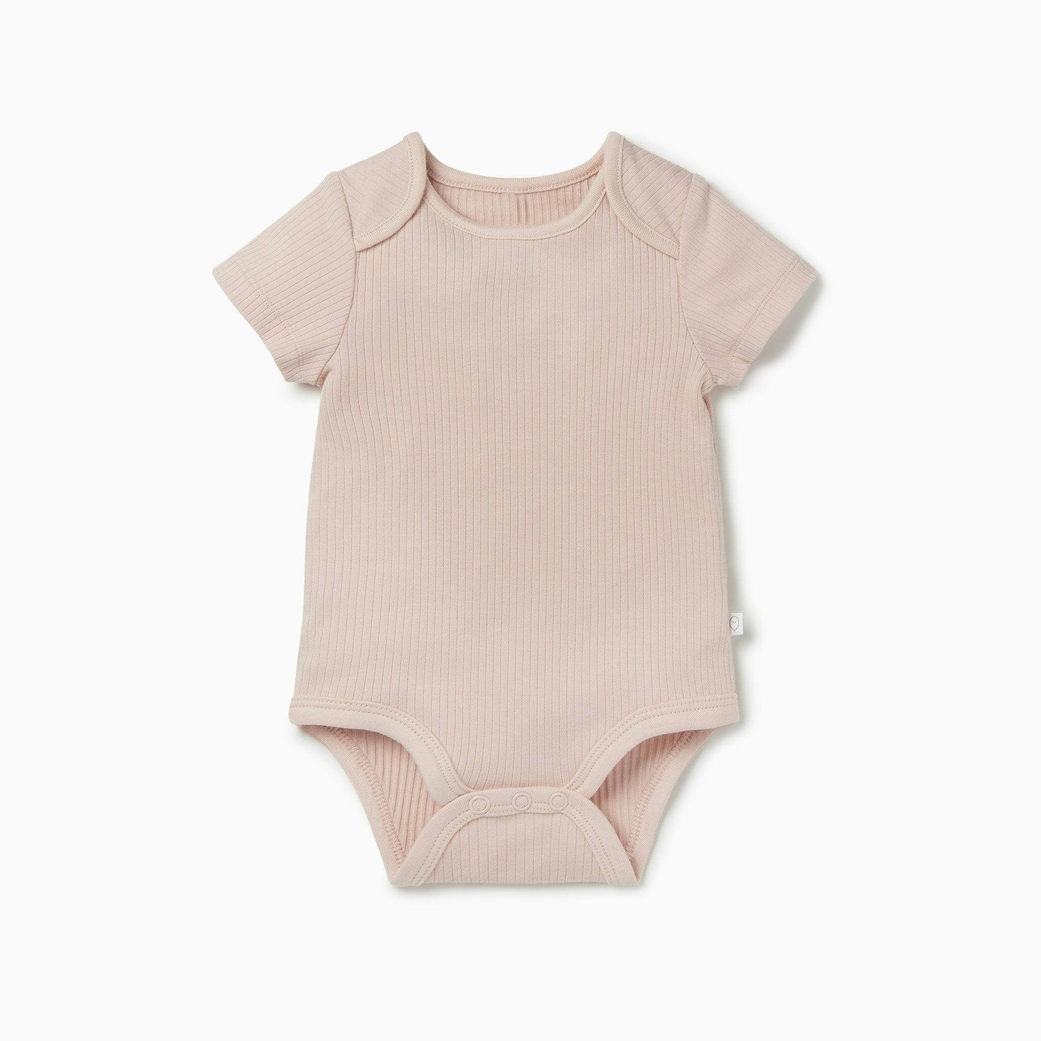 Ribbed Short Sleeve Bodysuit