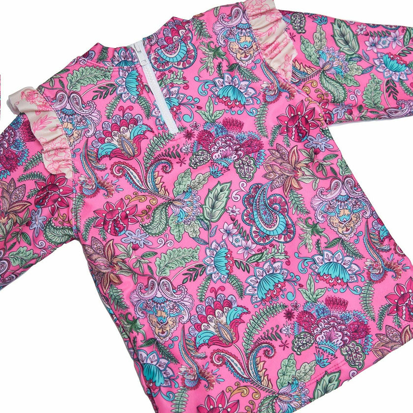 Baby Girl Swim Set – Long Sleeve & Frill Bottoms (Liberty)