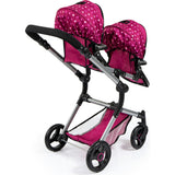 Bayer Design Dolls: Neo Twin Doll Pram - Hot Pink