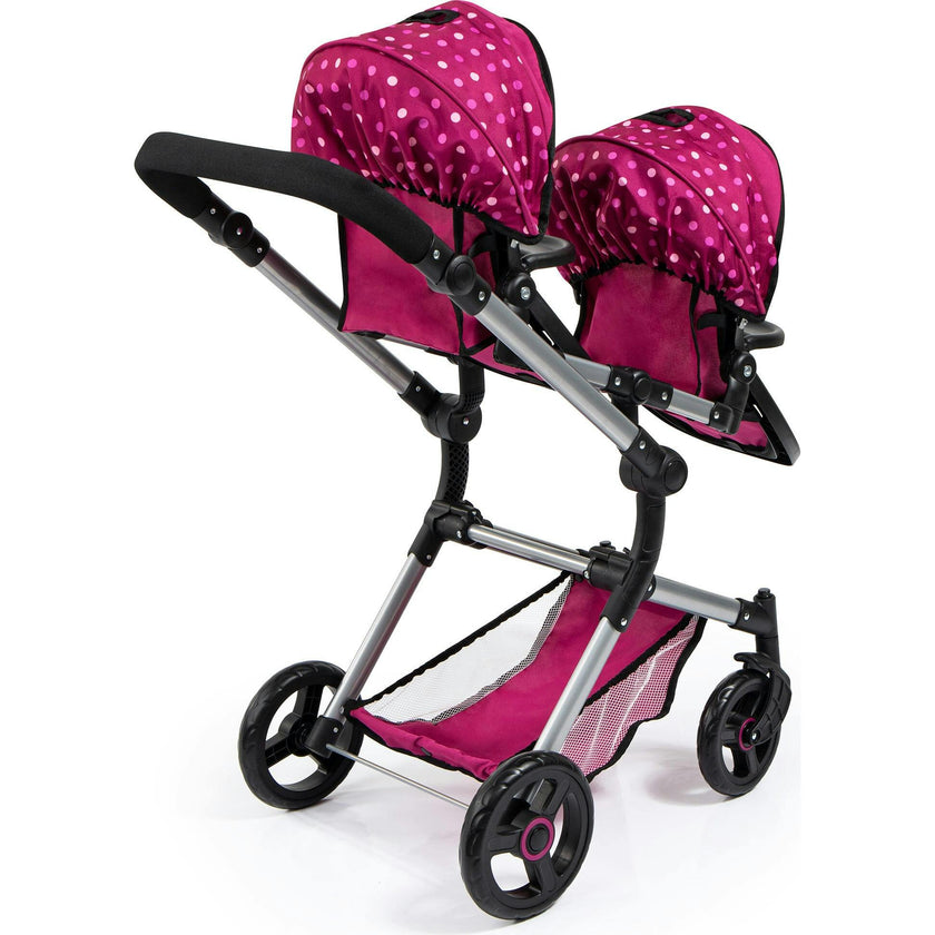 Bayer Design Dolls: Neo Twin Doll Pram - Hot Pink
