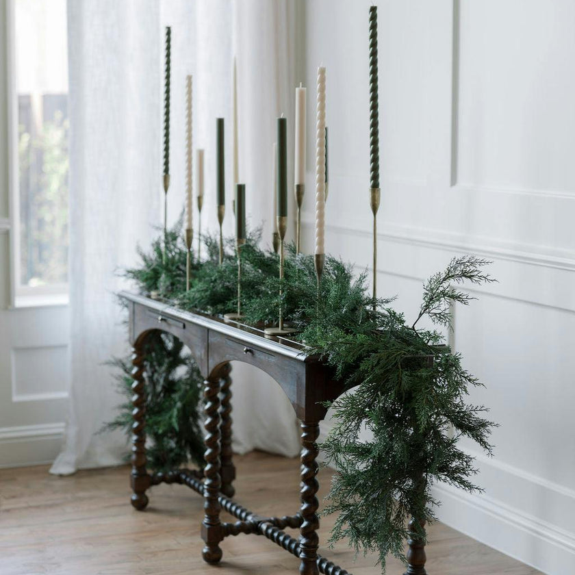 9' Faux Cedar Garland Evergreen