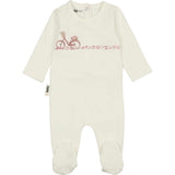 Flower Bike Print Footie