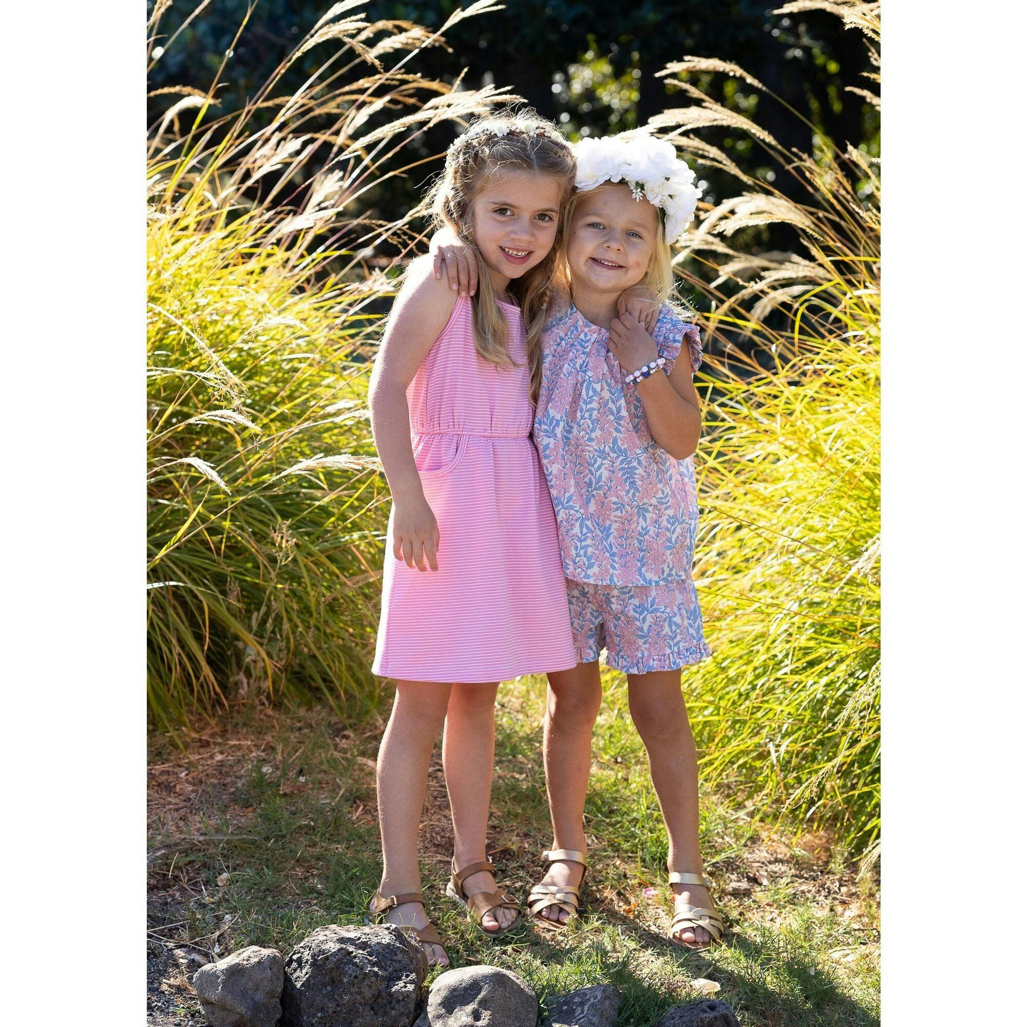 Dede Flutter Sleeve Top Pink Azalea, Red