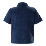 Terry Towel Short Sleeve Front Pocket Polo Shirt