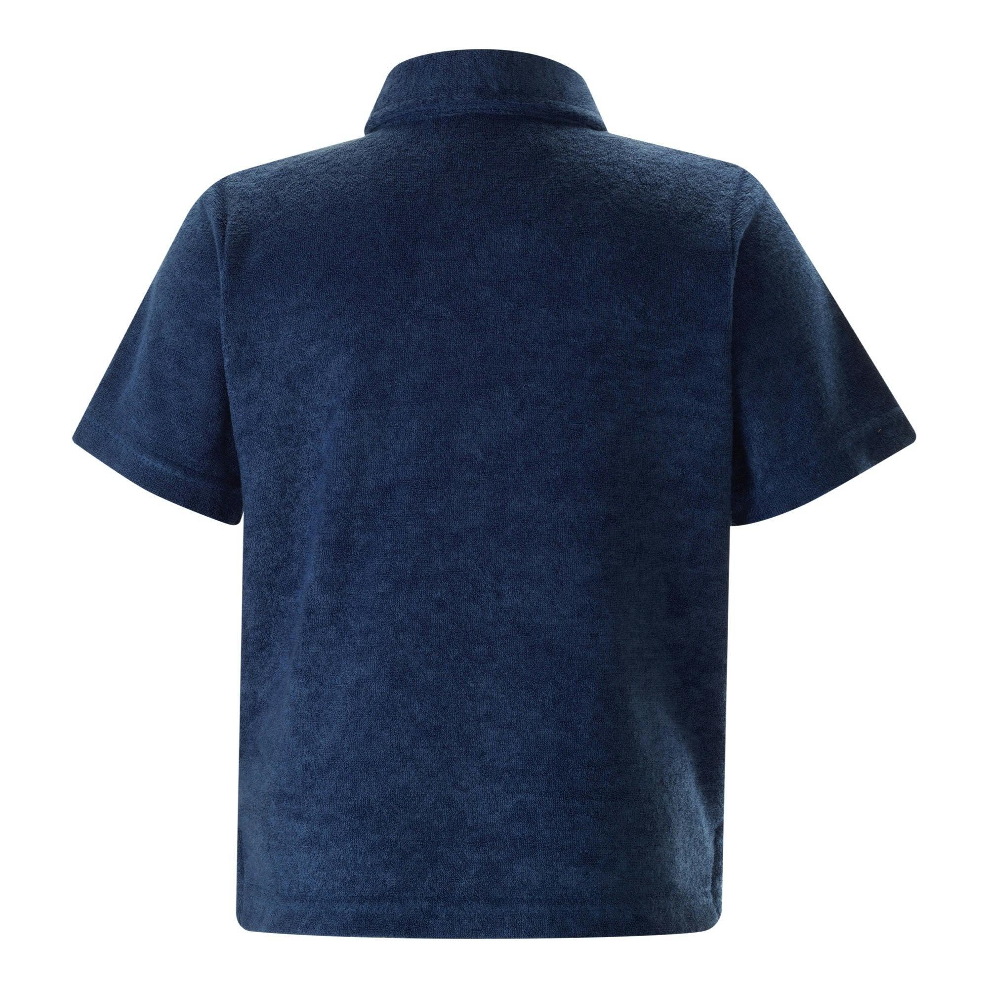Terry Towel Short Sleeve Front Pocket Polo Shirt