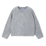 Gray Pearl Knit Sweater