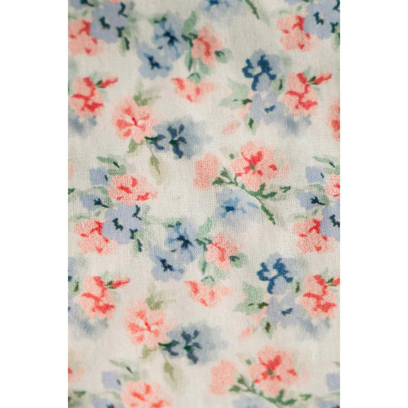 April Posies Timeless Floral Ruffle Zipper Pouch