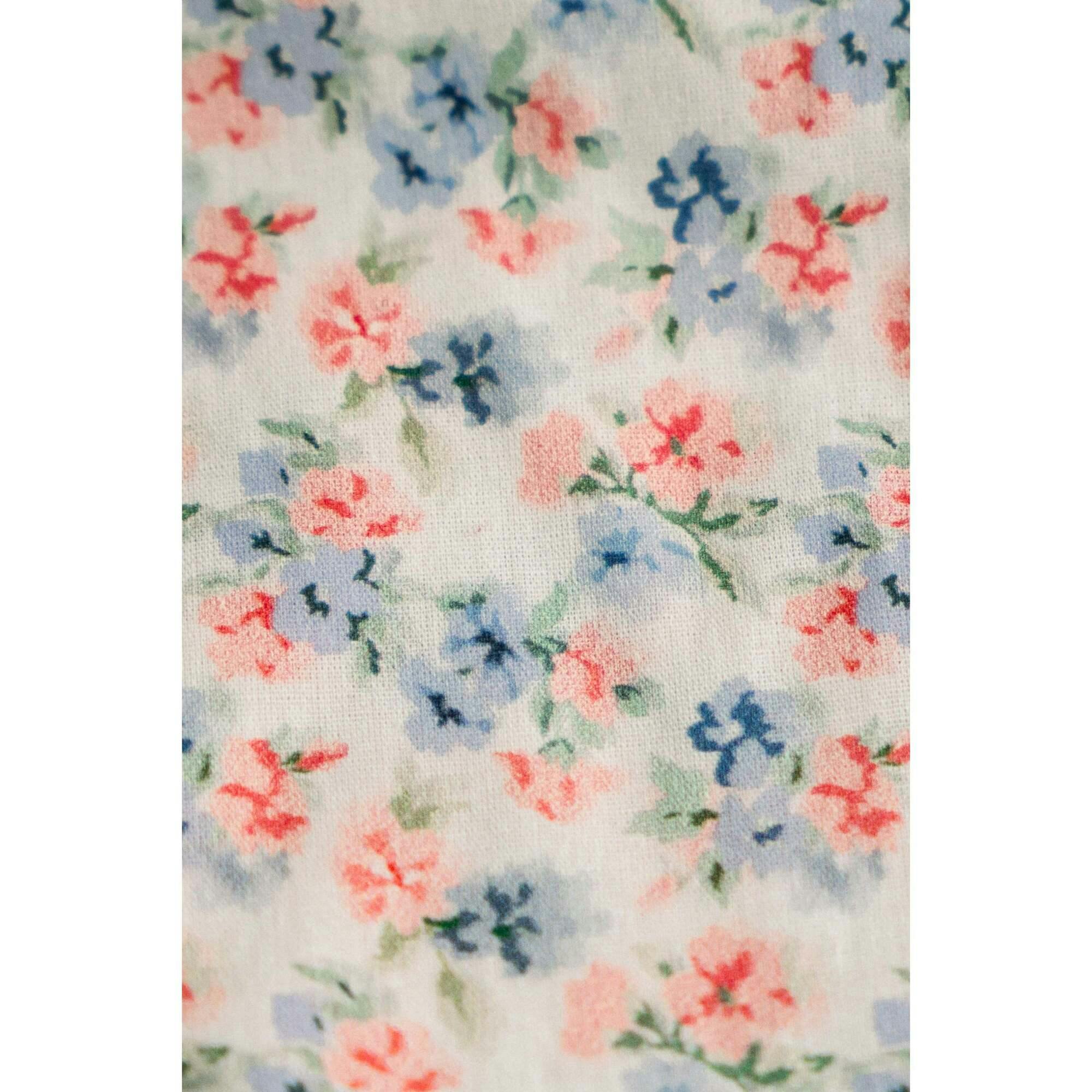 April Posies Timeless Floral Ruffle Zipper Pouch