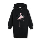Black Flamingo Hoodie Dress