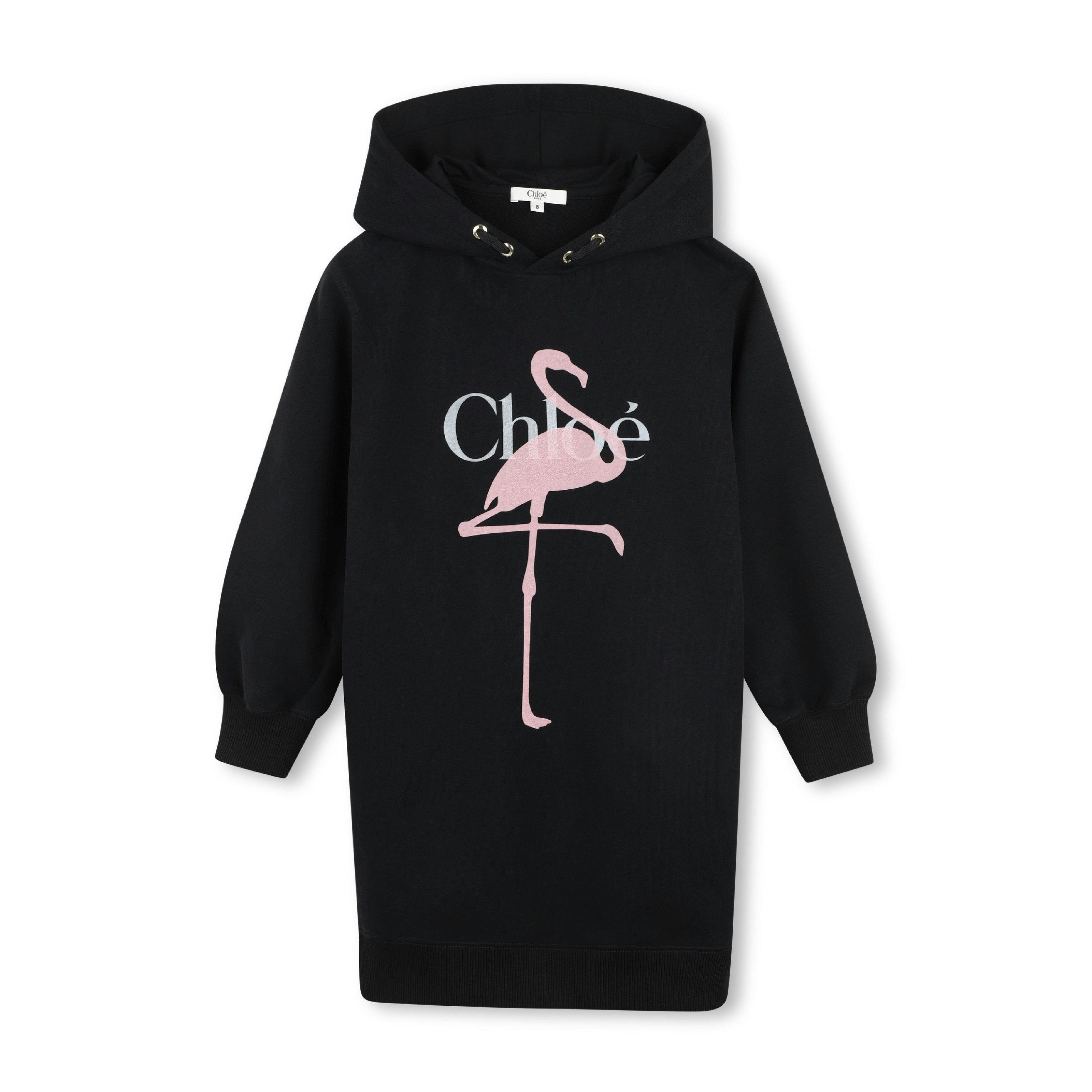 Black Flamingo Hoodie Dress