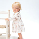 I Love Horses - Long Sleeve Ruffle Bodysuit Dress