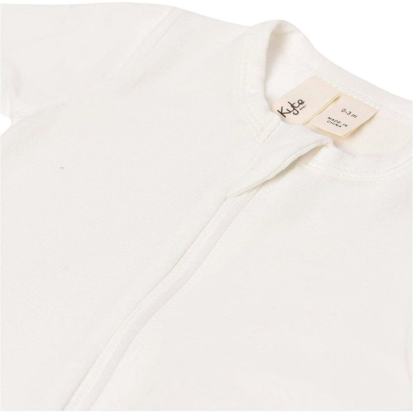 Zippered Footie, White