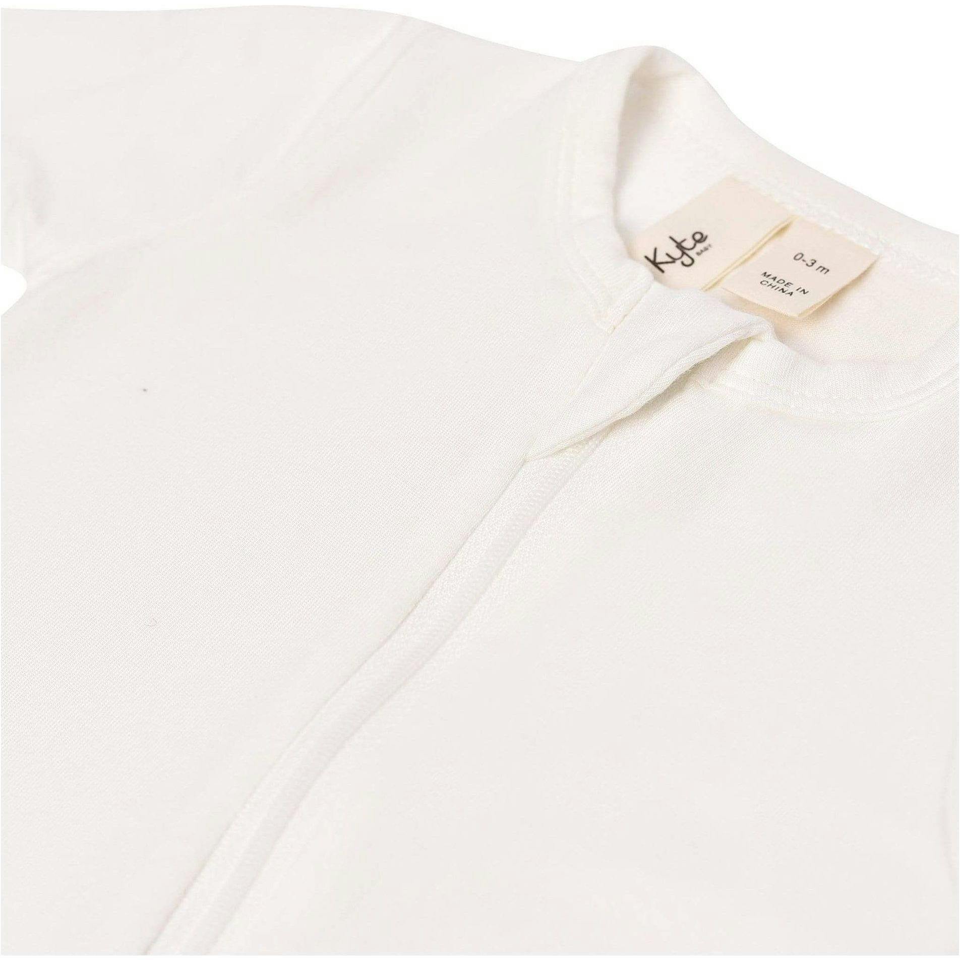 Zippered Footie, White