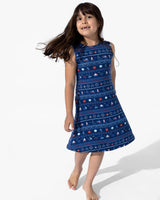 Sail Away Fair Isle Bamboo Girls' Sleeveless Dress