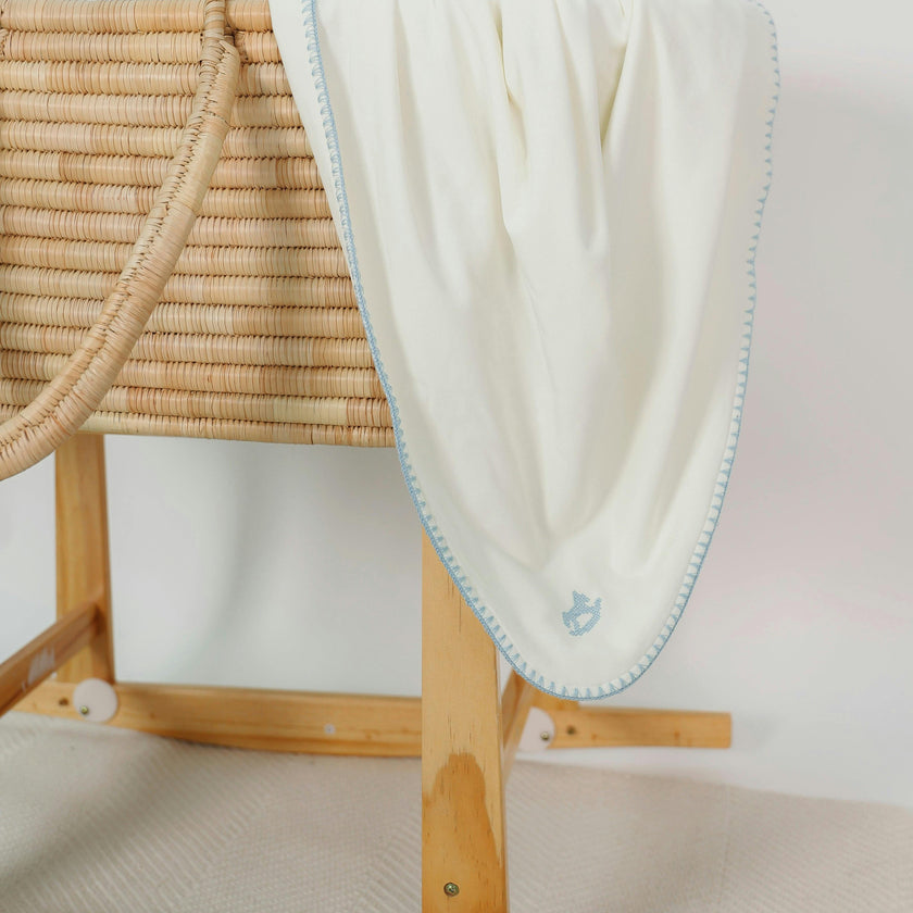 Embroidered Blanket Cream