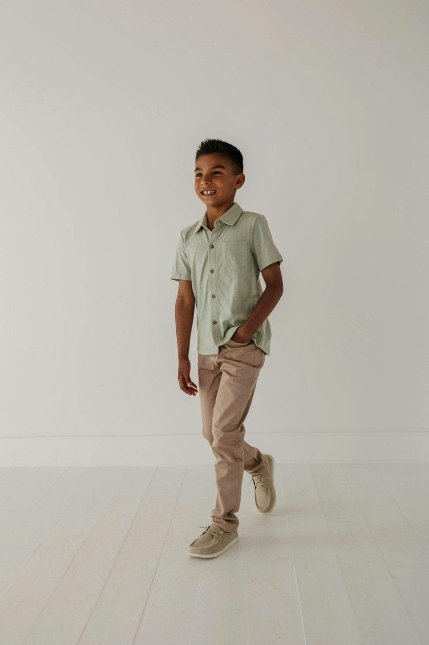 Boy's Collar Button Shirt