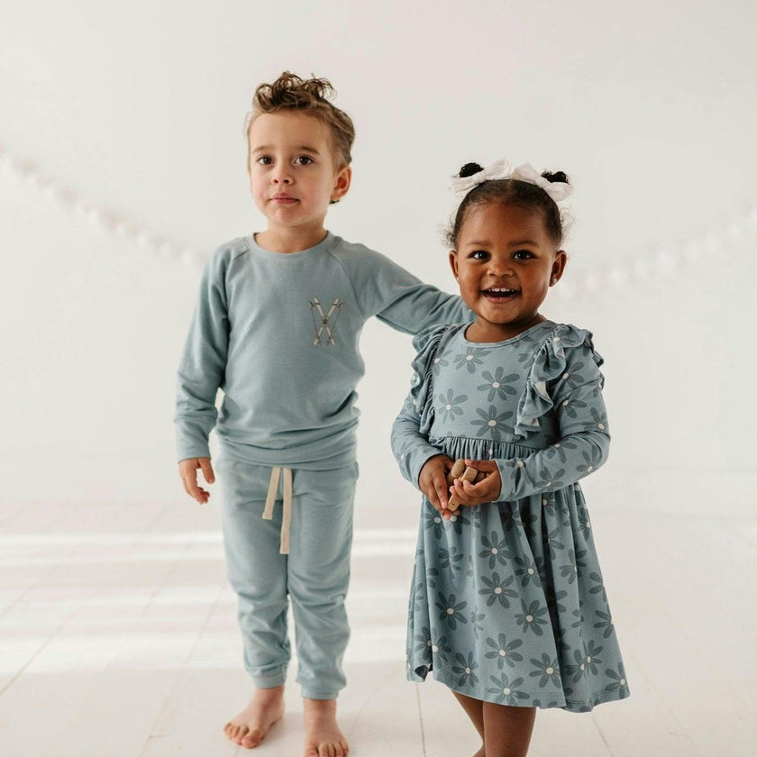 Girl's Long Sleeve Ruffle Dress
