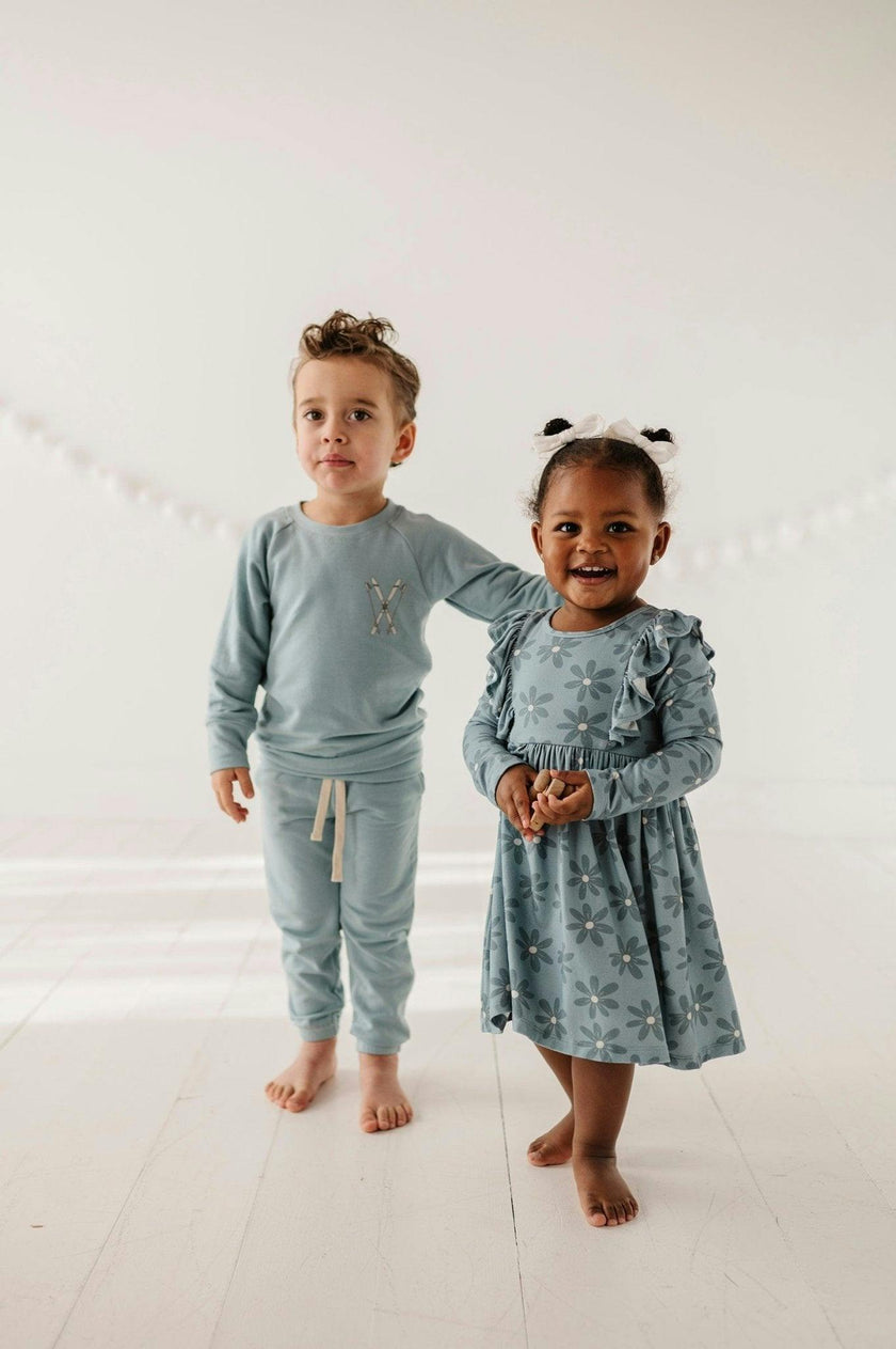 Girl's Long Sleeve Ruffle Dress