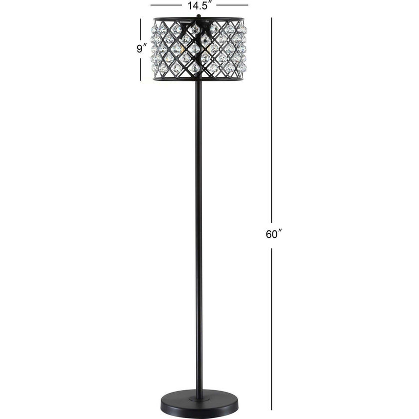 Elizabeth 60" Crystal/Metal LED Floor Lamp