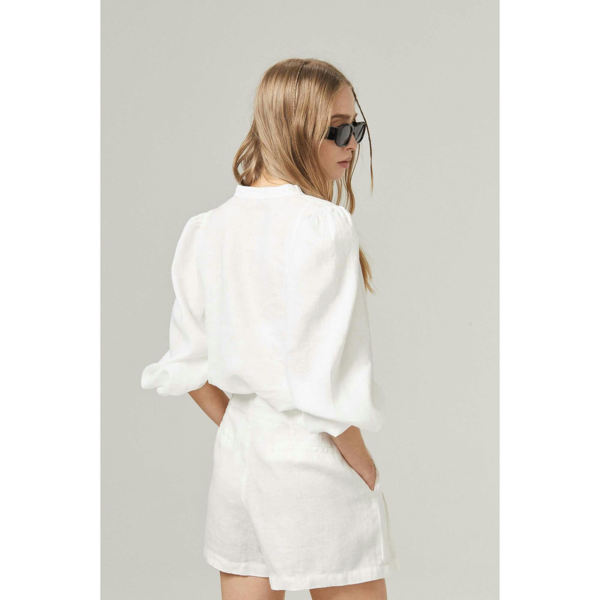 Frida Linen Shorts - Black