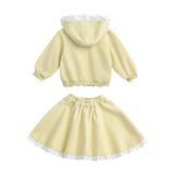 Light Yellow Ruffle Skirt Set