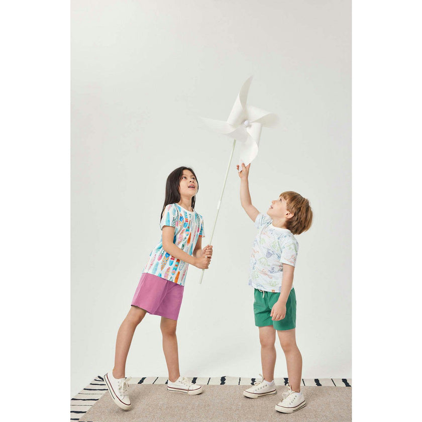 Watercolor Surfboard Short Sleeve Tee