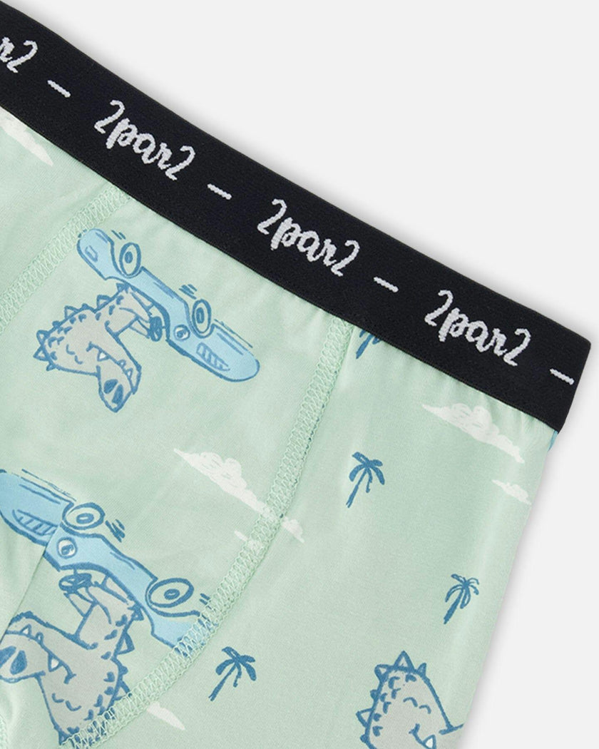 Organic Cotton Printed Adventure Boxers Pack Of 3