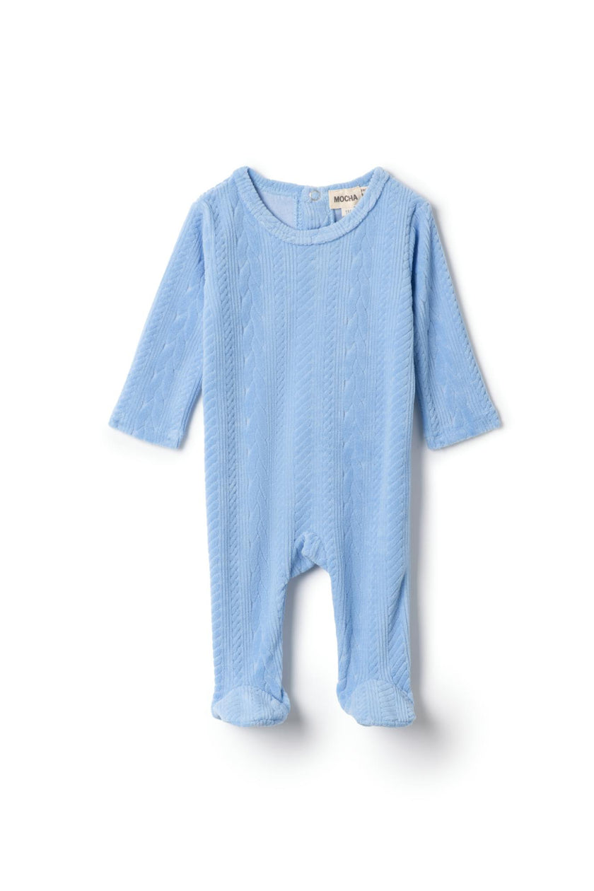 Cable Textured Snap Front Romper