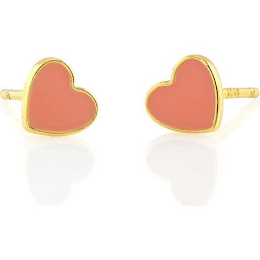 Petite Heart Enamel Stud Earrings