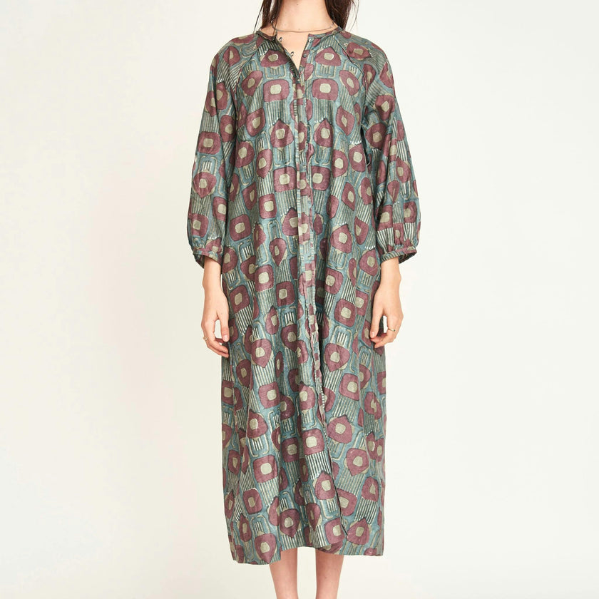 Somerset Dress in Mallard Coeur