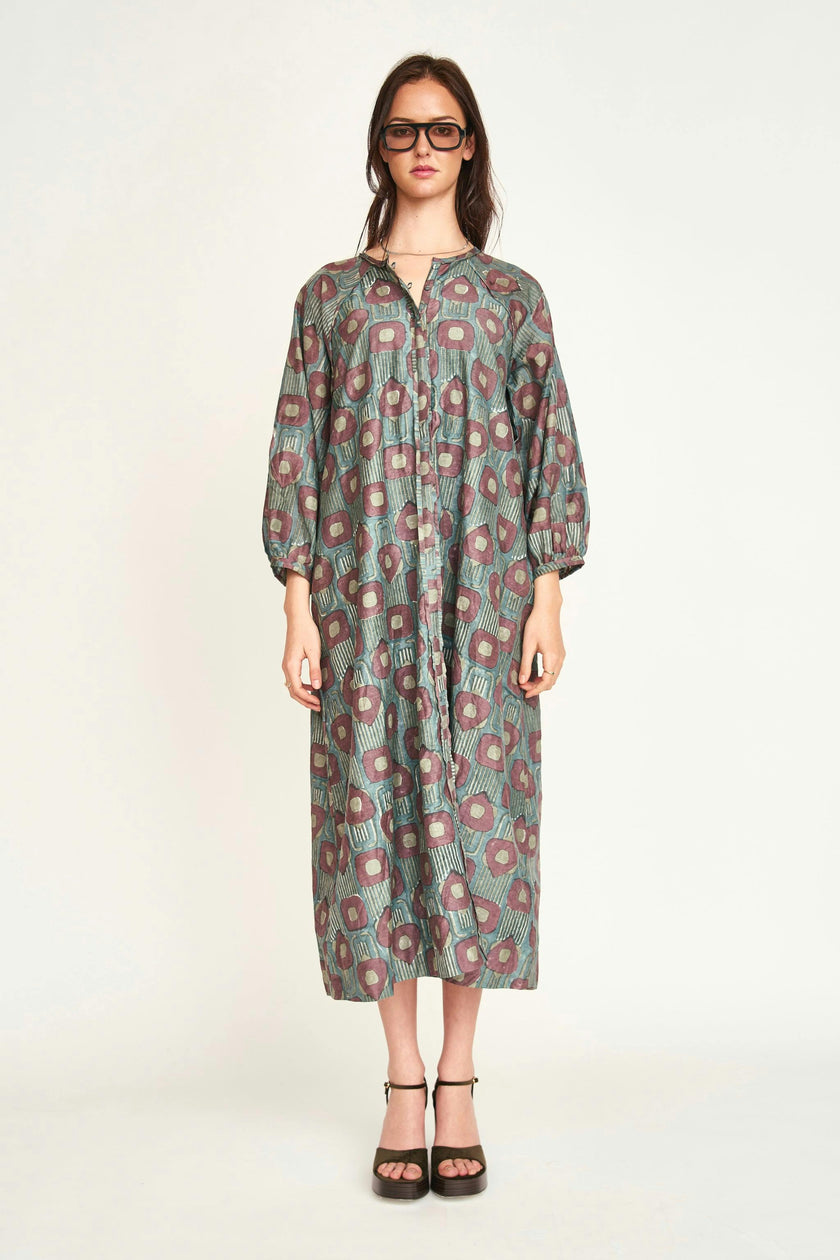 Somerset Dress in Mallard Coeur