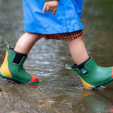 Wellington Ankle Length Round Toes Waterproof Boots, Multi