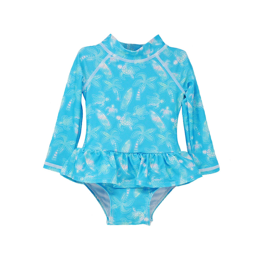 UPF 50+ Alissa Infant Ruffle Rash Guard Swimsuit - New