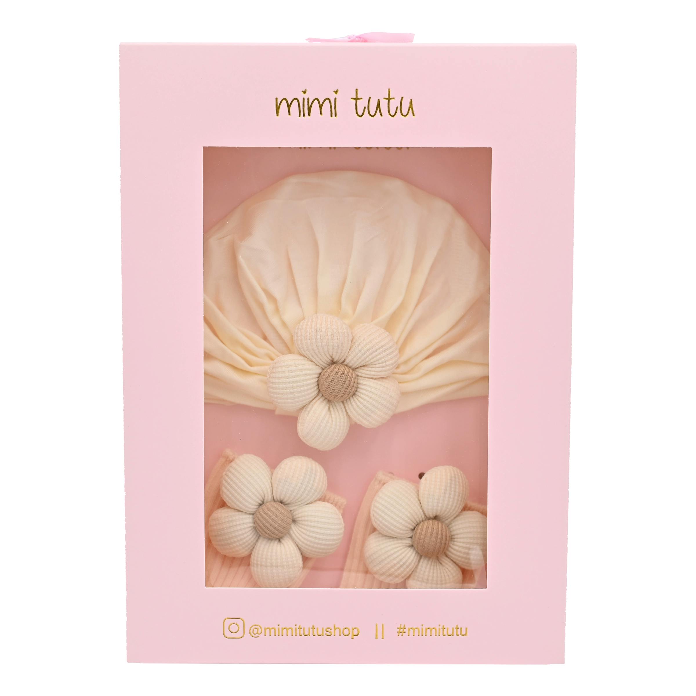Beige Flower Pastel Accent Gift Set