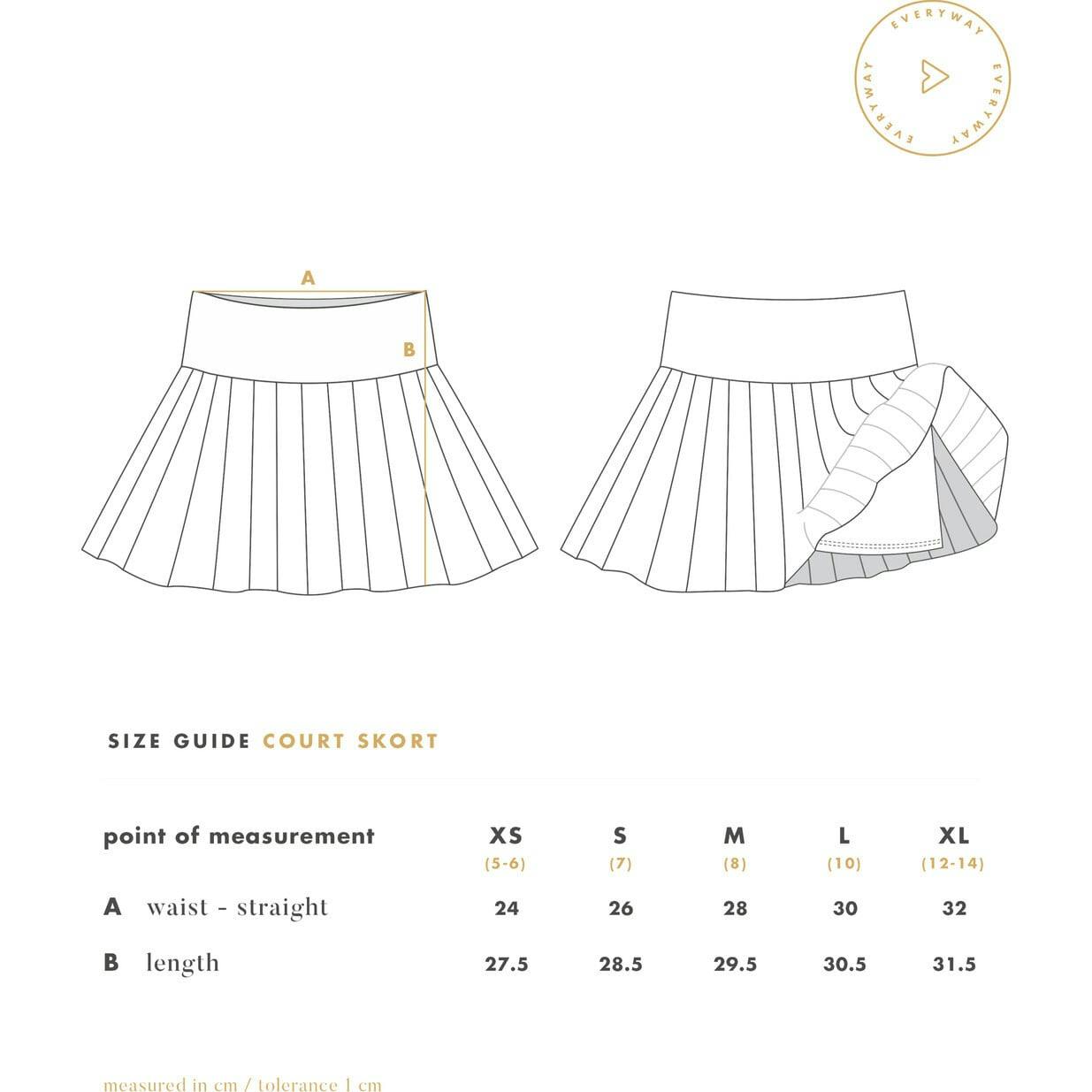 Pleated Court Skort, Green