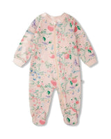 Organic Cotton Jersey One-Piece Pyjama Pink Printed Berries