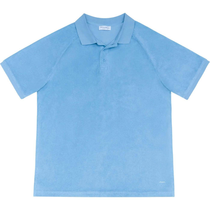 men's le marin blue french terry polo