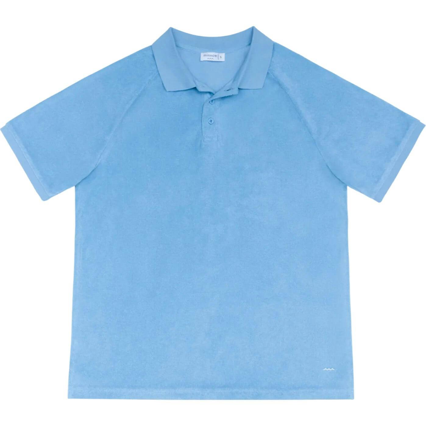 men's le marin blue french terry polo