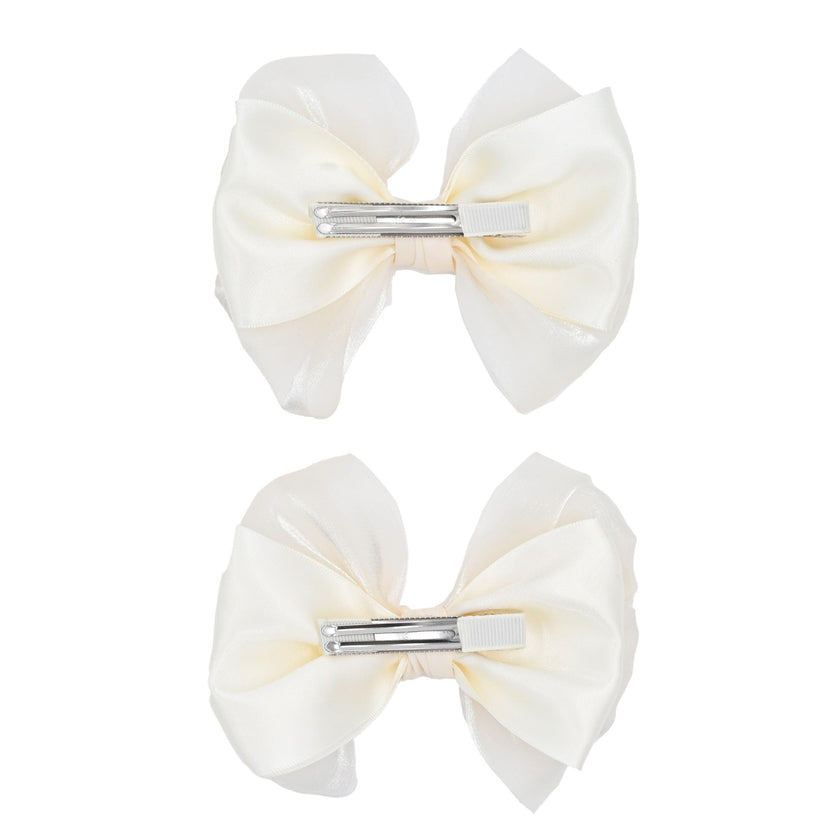 Multicolor Satin Bow Hairclip Set
