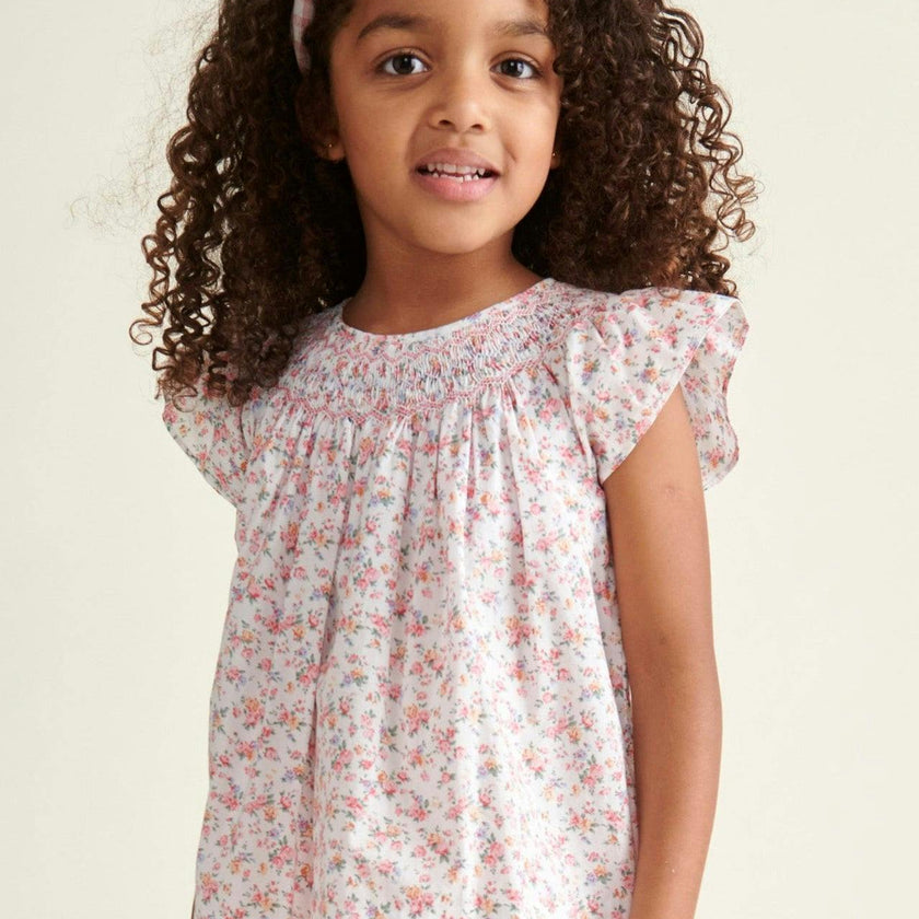 Hand-Smocked Girls Blouse Amarantha